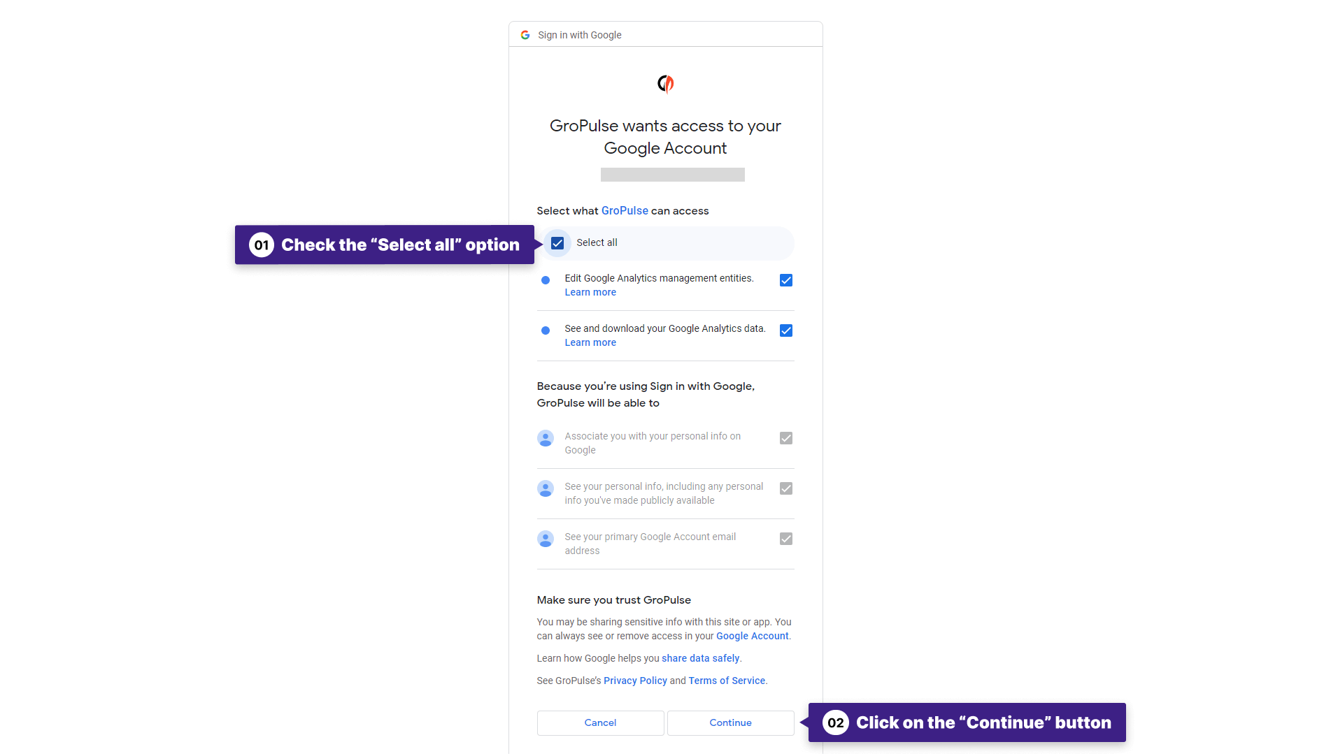 Select All Permissions