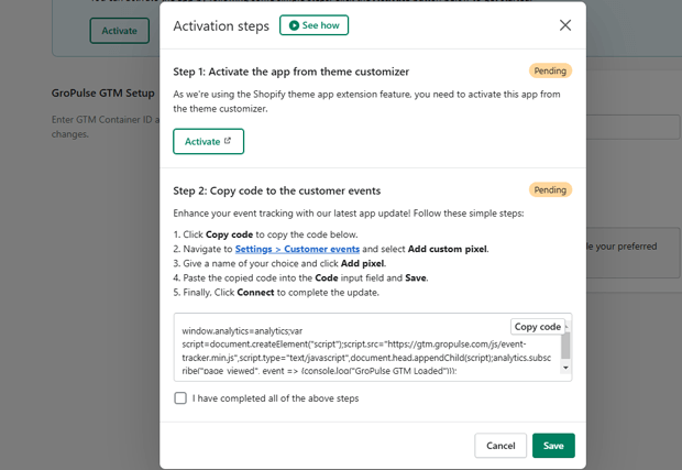 App Activation Steps