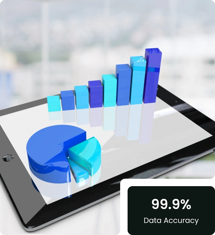 gtm-benefits Tablet with Colorful Pie Chart Display