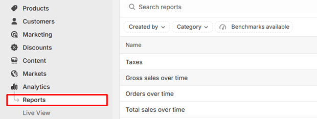 Navigate to the Reports