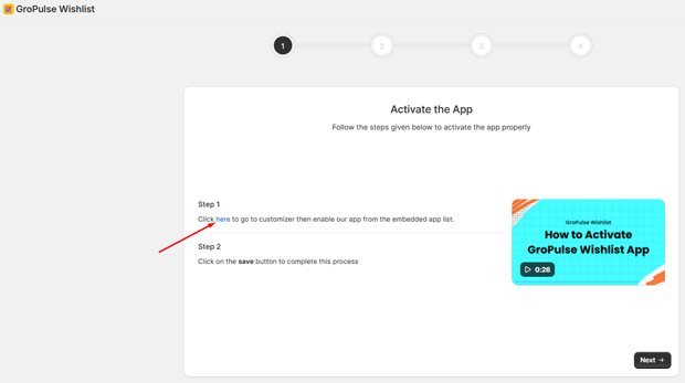Activate the App
