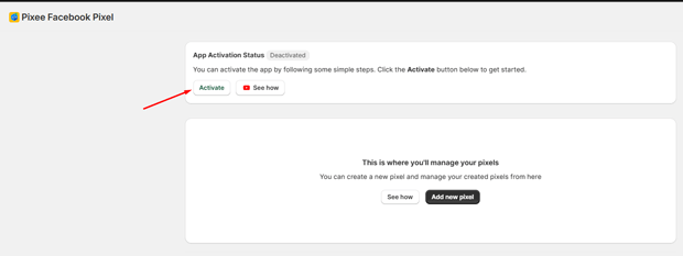 click on the activate button