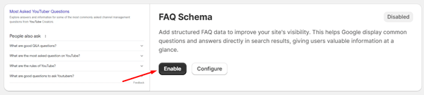 Enable and Configure FAQ Schema