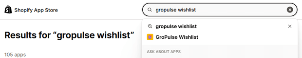 search for “Gropulse Wishlist”