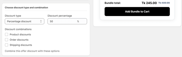 Set the discount type