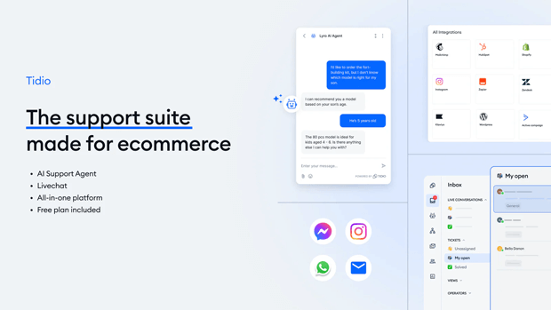 Tidio ‑ Live Chat & AI Chatbot