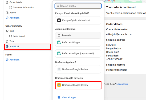 Add Review Collection Block