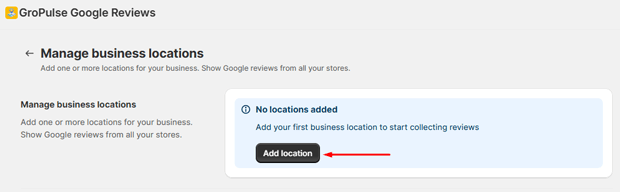 Enter Your Business Location