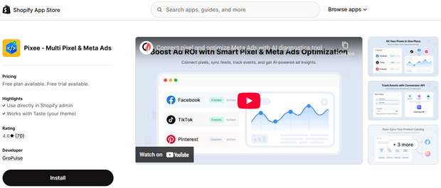 Install Pixee Multi Pixel & Meta Ads