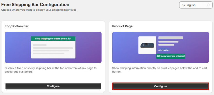 Click the Configure button
