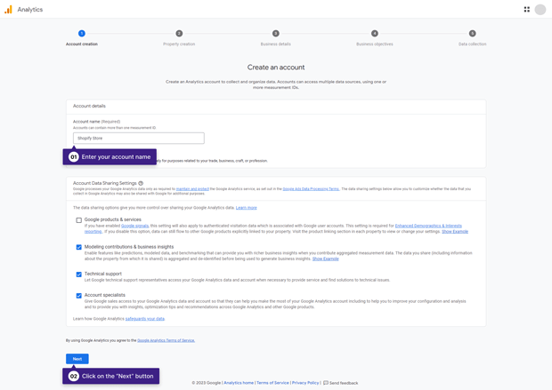 Create Your Account