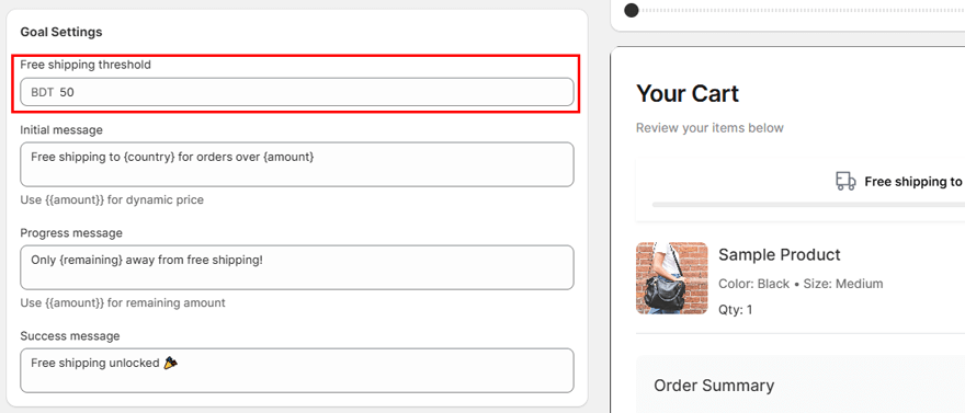 Free Shipping Threshold