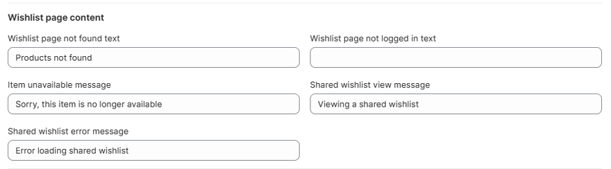 Wishlist Page Content
