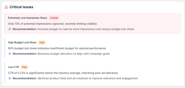 Identify "Critical Issues"