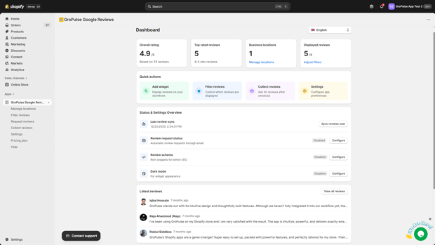 Dashboard Overview