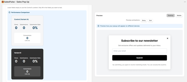 Popup Live Performance