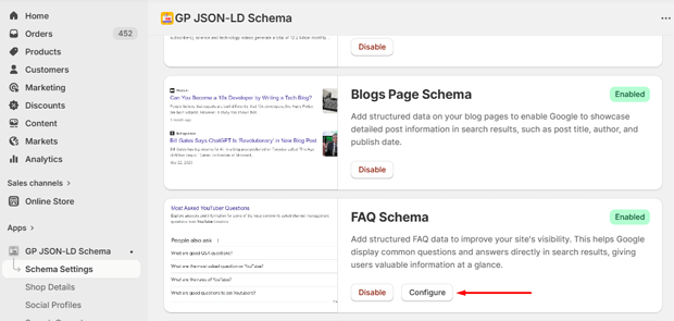 Click the Configure button