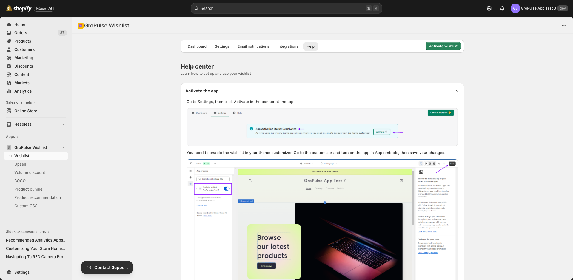Step 1: Activate App