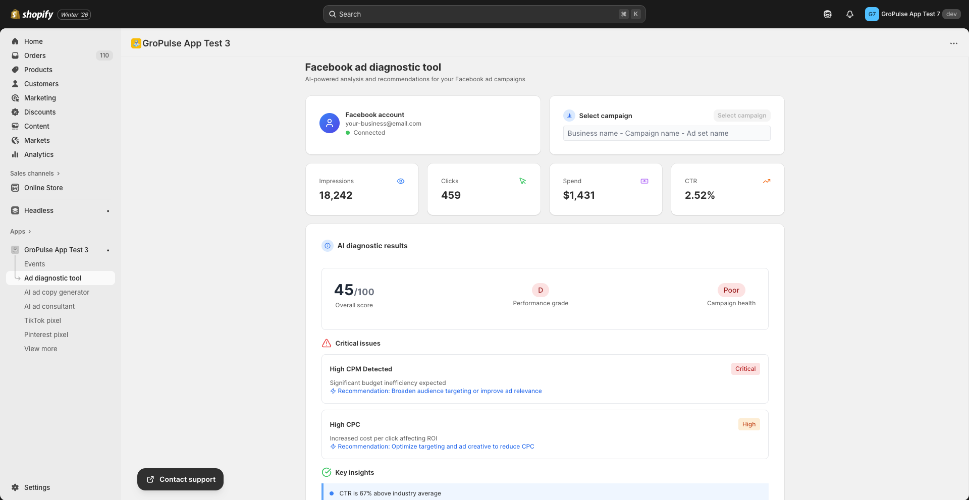 AI Ad Diagnostic Tool