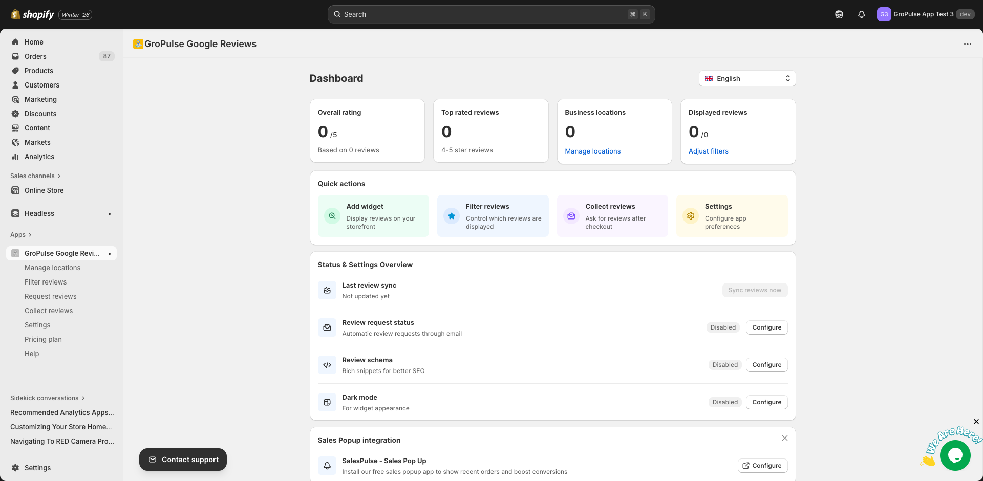 Dashboard Overview