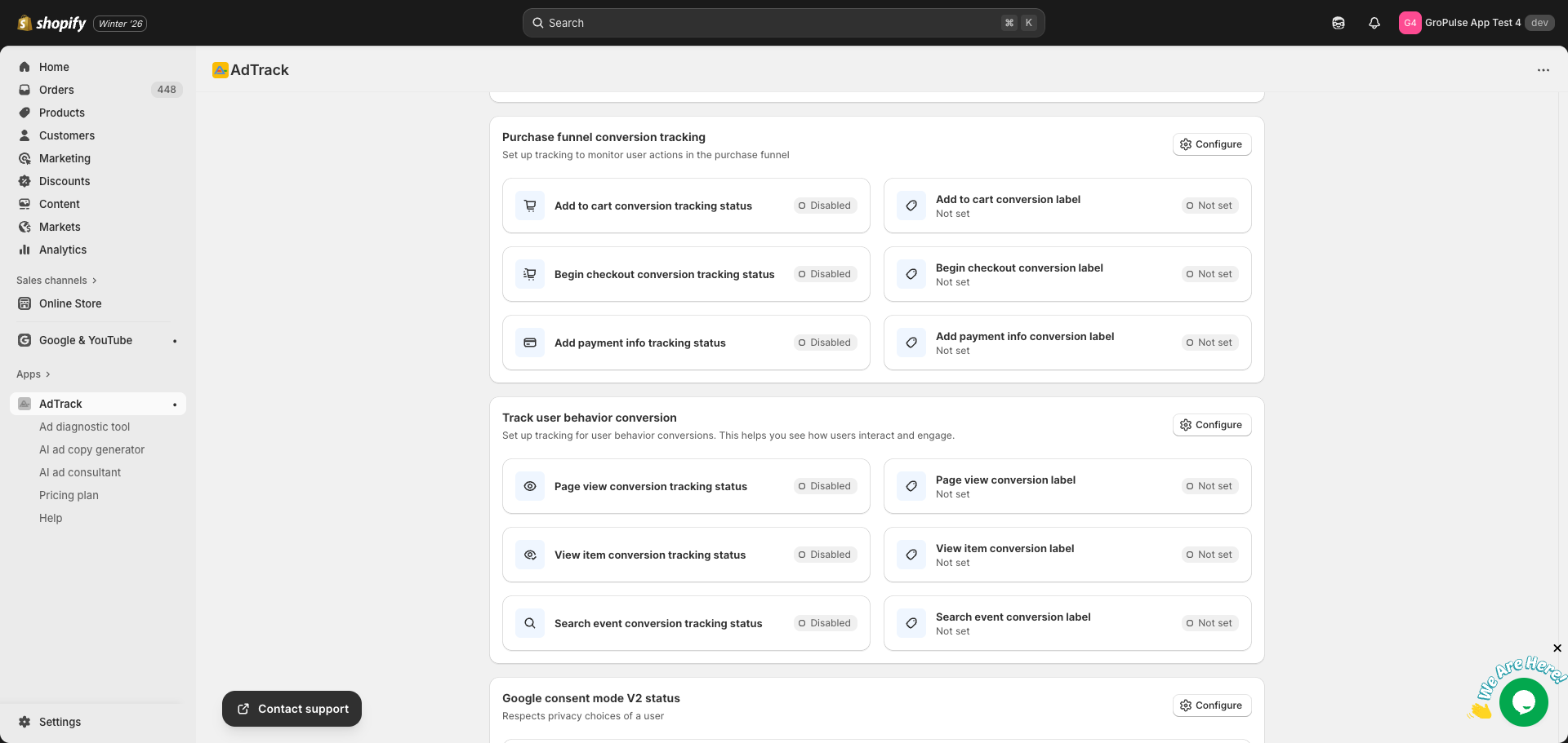 Purchase Funnel Section