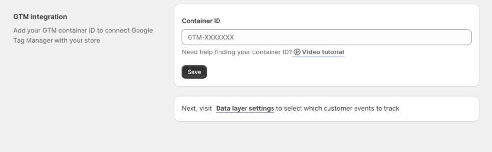 GTM Setup page in GroPulse app