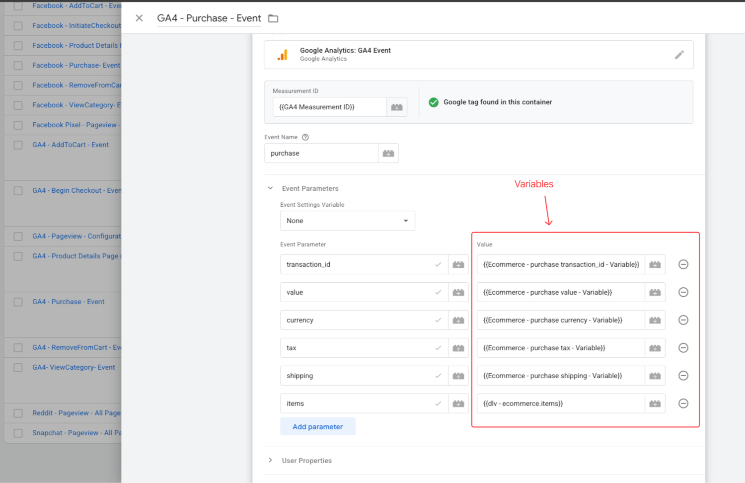 GTM Variable Selector