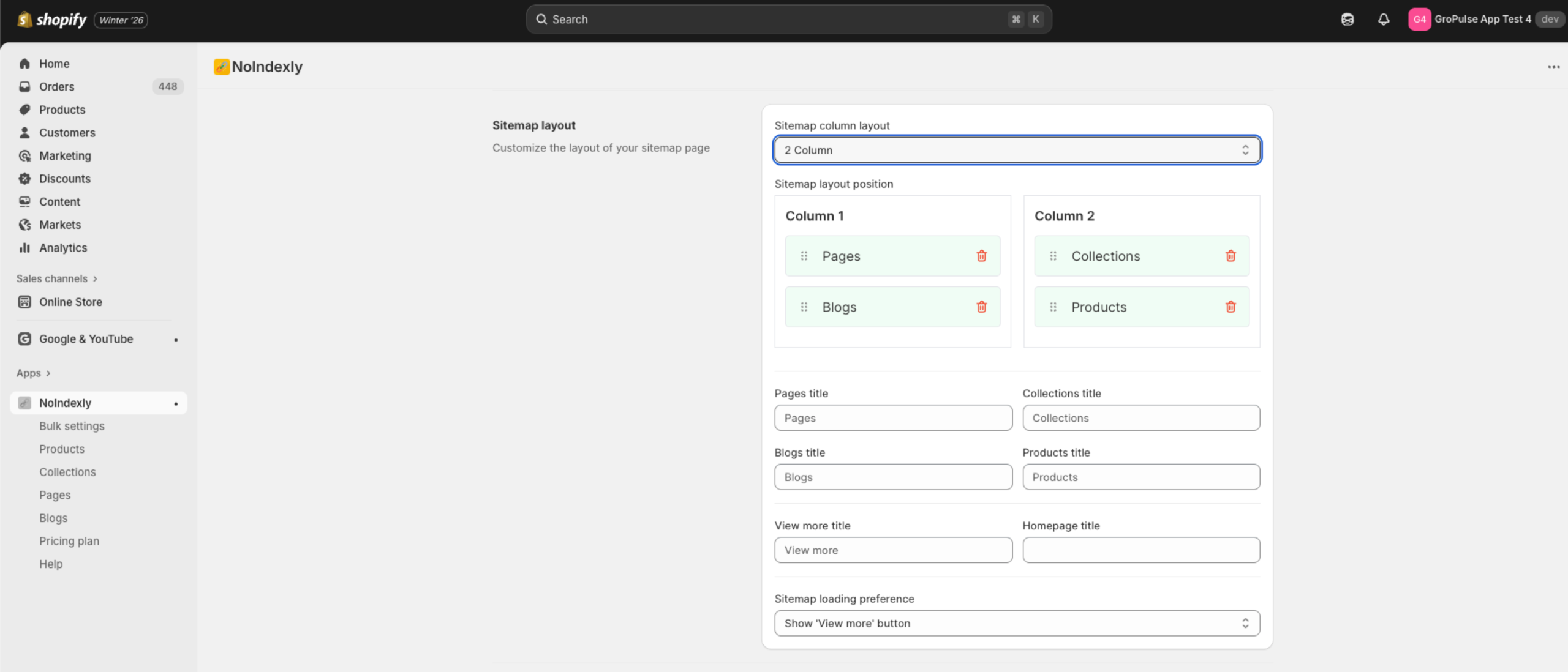 Drag and Drop Layout