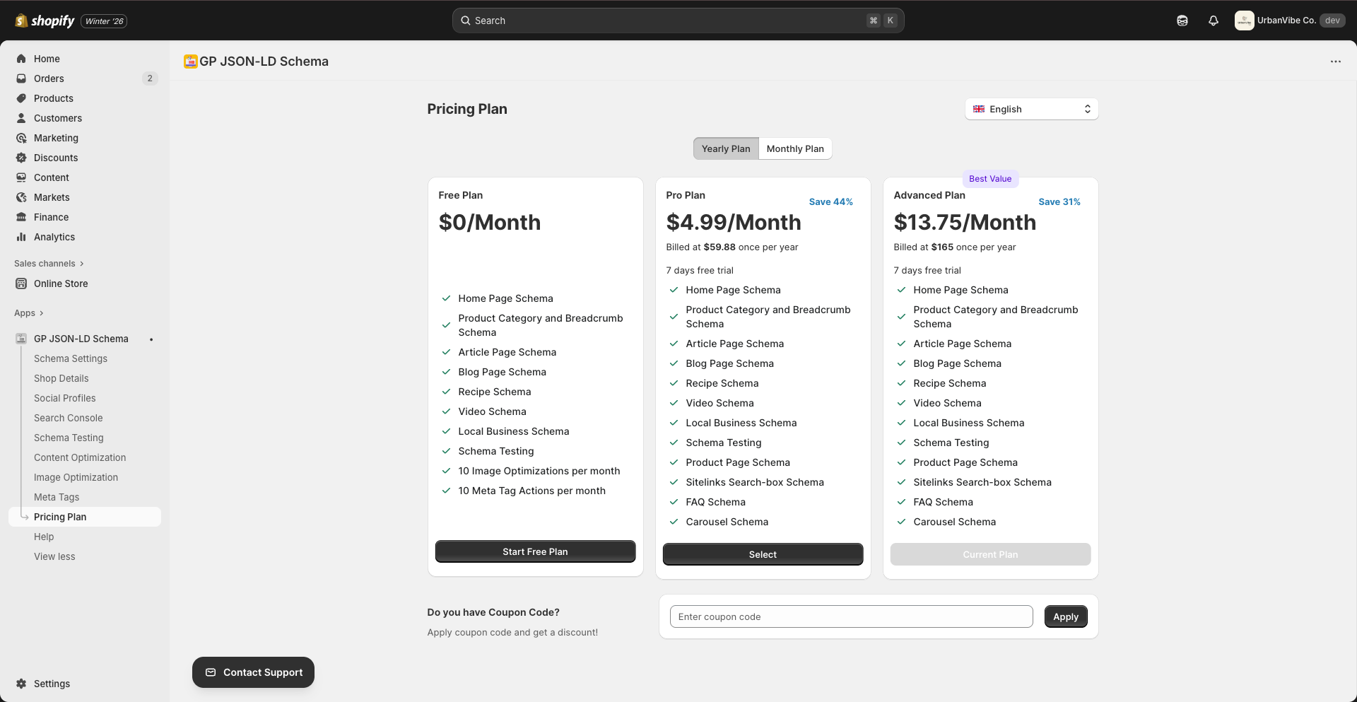 Pricing Plans