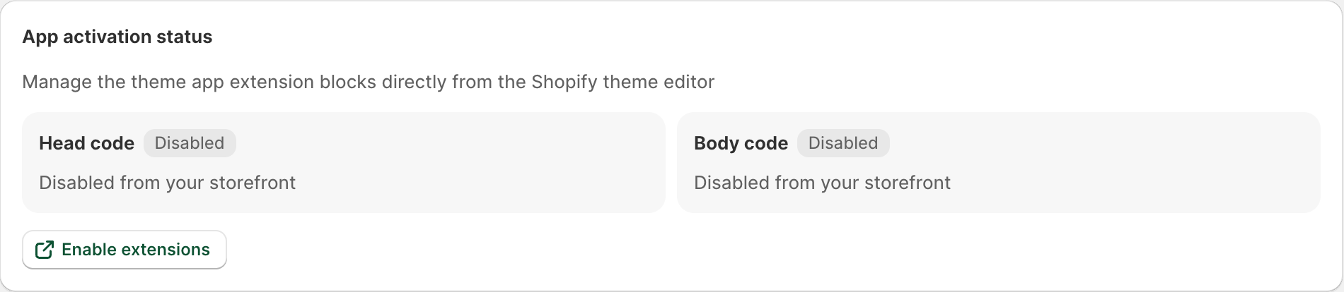 App Activation Status