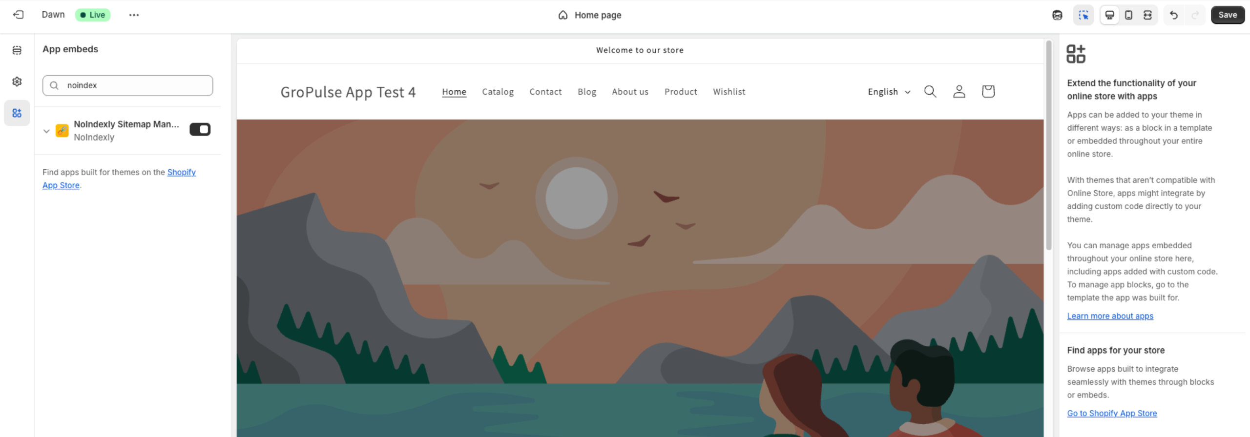 Theme Customizer - App Embeds Panel