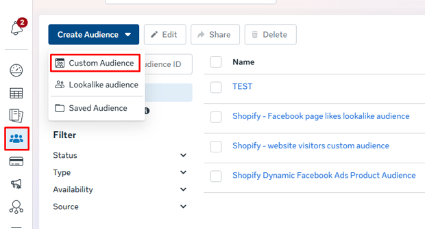 Create custom audiences