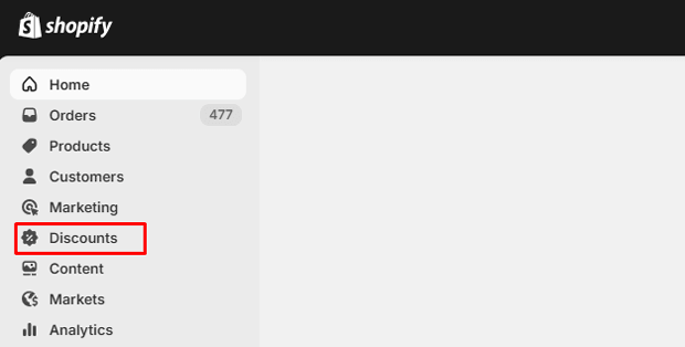 Navigate to the Discounts Menu