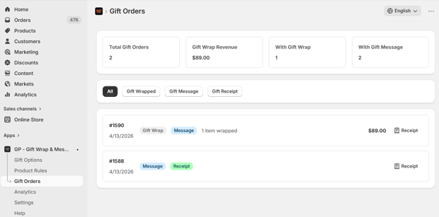Order Tagging for Fulfillment
