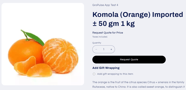 Add a "Request a Quote" Button