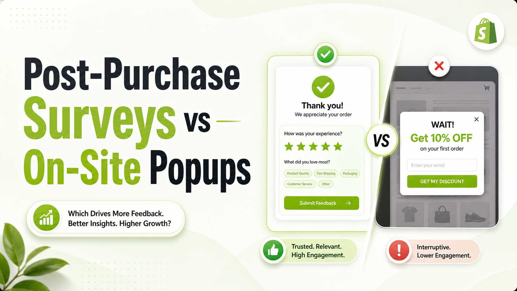 Post‑Purchase Surveys vs On‑Site Popups: What Works Best for Shopify Brands?